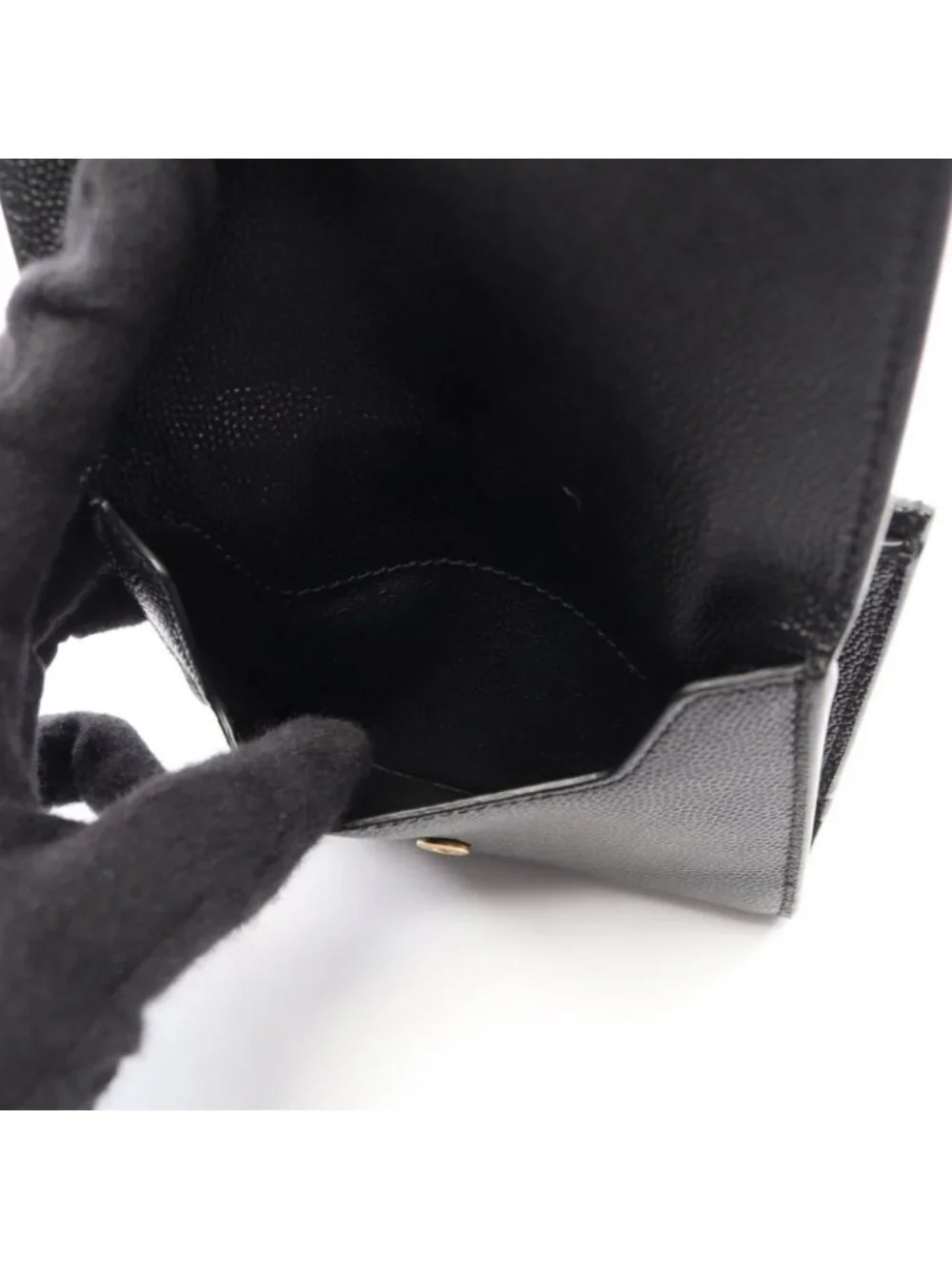 Saint Laurent Paris Bifold Wallet Uptown Compact Black Leather - Picture 5 of 9